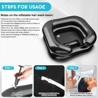 Foto 4 | Foto 4 | Lavabo Inflable Para Champú Hylcwth Para Encamados Con Bolsa De Ducha - Venta Internacional.