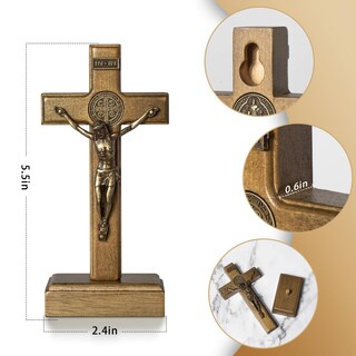 Foto 3 | Foto 3 | Crucifijo Kuxbet Cruz De Pie De Madera De 12 7 Cm Con Jesucristo - Venta Internacional.