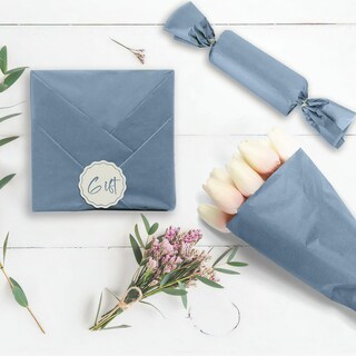Foto 4 | Foto 4 | Papel De Seda Eromap Azul Empolvado 120 Hojas 50 X 35 Cm Para Envolver Regalos - Venta Internacional.
