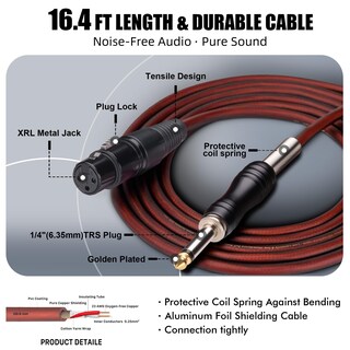 Foto 7 | Foto 7 | Micrófono Sonixforce Dynamic Premium Micrófono Portátil Con Cable - Venta Internacional.