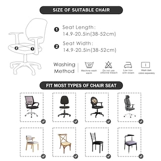 Foto 6 | Foto 6 | Fundas De Asiento Para Sillas De Escritorio Forcheer Resistentes Al Agua - Venta Internacional.