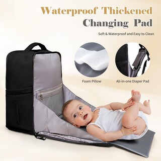 Foto 2 | Foto 2 | Mochila Para Pañales Ilcolpo Impermeable Grande Para Bebé Color Negro - Venta Internacional.