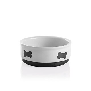 Foto 1 | Foto 1 | Plato De Comida Para Perros De Cerámica Sweejar Bone Pattern 480 Ml (blanco) - Venta Internacional.