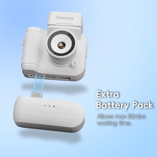 Foto 5 | Foto 5 | Cámara Digital Oikspy Con Forma De Monoreflejo 1080p 32gb Blanca - Venta Internacional.