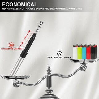 Foto 6 | Foto 6 | Mechero Eléctrico Largo Xjb Yfc Retráctil De 29 A 70 Cm  Recargable Por Usb - Venta Internacional.