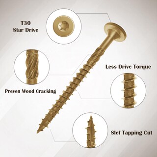 Foto 3 | Foto 3 | Tornillos De Cubierta Sahncaitechtrade 150 Piezas 6 Pulgadas Para Madera Con Broca T30 - Venta Internacional.