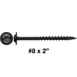 Foto 2 | Foto 2 | Cabezal De Arandela Redondo Negro Wood Screw Jake Sales #8 X 2 - Venta Internacional.