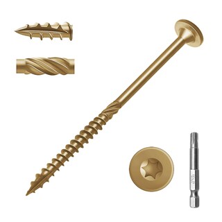 Foto 1 | Foto 1 | Tornillos Para Madera Sahncaitechtrade 150 Piezas Resistentes Para Cubierta 11 4 Cm - Venta Internacional.
