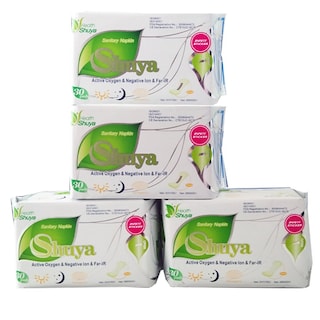 Foto 1 | Foto 1 | Bragas Shuya De Algodón Natural Sin Alas 120 Almohadillas X 4 - Venta Internacional.