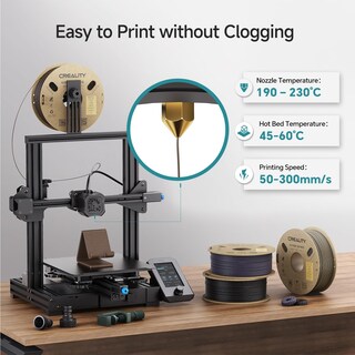 Foto 6 | Foto 6 | Filamento Para Impresora 3d Creality Hyper Pla-cf 1 75 Mm 1 Kg Negro - Venta Internacional.