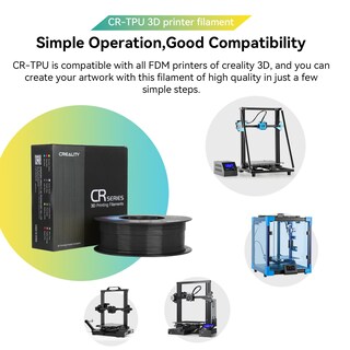 Foto 5 | Foto 5 | Filamento Para Impresora 3d Creality Tpu De 1 75 Mm Negro 1 Kg - Venta Internacional.