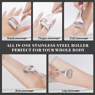 Foto 4 | Foto 4 | Rodillo De Masaje De Acupuntura Ctriovk De Acero Inoxidable Plateado - Venta Internacional.