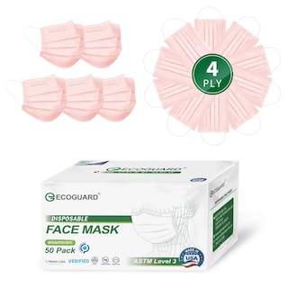 Foto 1 | Foto 1 | Mascarillas Desechables Eg Ecoguard 4 Capas Astm Nivel 3 Paquete De 50 - Venta Internacional.