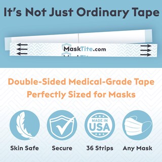 Foto 5 | Foto 5 | Cinta Adhesiva Para Máscara Facial Masktite Gafas Que No Se Empañan 36 Tiras - Venta Internacional.