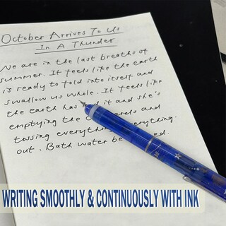 Foto 3 | Foto 3 | Pluma Estilográfica Retráctil De 0 38 Mm Con 5 Tintas Recargables Azul Y Negro - Venta Internacional.