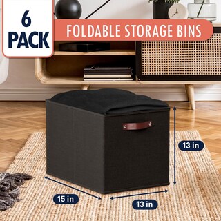Foto 3 | Foto 3 | Cubos De Almacenamiento Ornavo Home Kallax 13 X 15 X 13 Cm Paquete De 6 Unidades Negros - Venta Internacional.