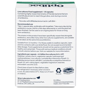 Foto 7 | Foto 7 | Suplemento De Probióticos Optibac Para Personas Que Toman Antibióticos 10 Cápsulas - Venta Internacional.