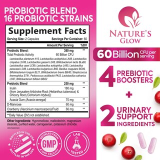 Foto 2 | Foto 2 | Probióticos Nature's Glow Para Mujeres 50 Mil Millones De Cfu 120 Cápsulas - Venta Internacional.