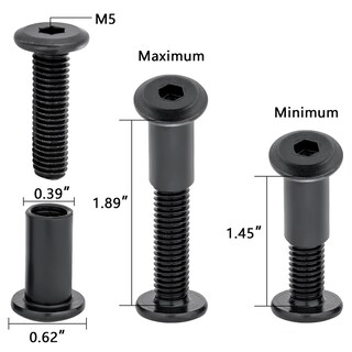 Foto 4 | Foto 4 | Pernos Para Muebles Xrfoiniu M8 X 30 Mm Acero Al Carbono Negro 50 Unidades - Venta Internacional.