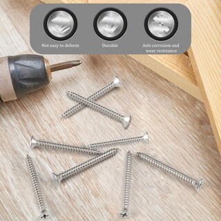 Foto 7 | Foto 7 | Tornillos Para Madera Qisheng De Acero Inoxidable 304 (18-8) #10x3 50 Unidades - Venta Internacional.
