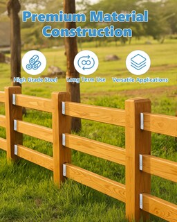 Foto 4 | Foto 4 | Soportes De Valla Aoklit Para Barandillas De Madera De 2 X 4 Unidades  Paquete De 1 Mm De Grosor - Venta Internacional.