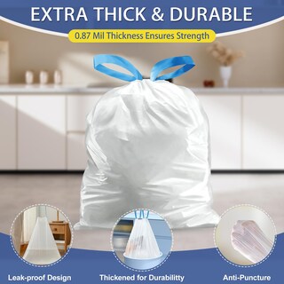 Foto 4 | Foto 4 | Bolsas De Basura T.foring 68 L 1 25 Mil 120 Unidades Con Cordón Blancas - Venta Internacional.