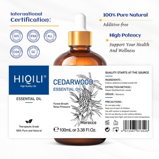 Foto 7 | Foto 7 | Aceite Esencial De Madera De Cedro Hiqili 100 Ml Terapéutico 100% Natural - Venta Internacional.