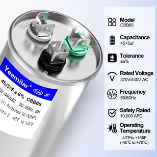 Foto 2 | Foto 2 | Condensador Ac Yeemilar Cb65 45+5 Uf ± 6% 370 V/440 V - Venta Internacional.