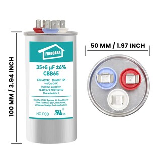 Foto 2 | Foto 2 | Condensador Friocasa 35/5uf ± 6% 370v/440v Cbb65b Para Unidad Ac - Venta Internacional.