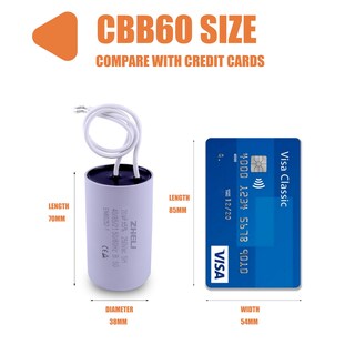 Foto 3 | Foto 3 | Condensador De Funcionamiento Del Motor Delitongude Cbb60 20 Uf 250 Vac 50/60 Hz - Venta Internacional.