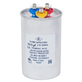 Foto 1 | Foto 1 | Condensadores Tipo Globo Cbb65 Motor Run 55+5 Uf 370 V/440 V - Venta Internacional.
