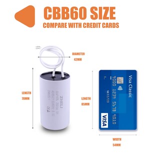 Foto 3 | Foto 3 | Condensador De Funcionamiento Del Motor Delitongude Cbb60 30 Uf 250 Vac 50/60 Hz - Venta Internacional.