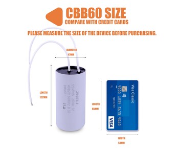 Foto 3 | Foto 3 | Condensador De Funcionamiento Del Motor Delitongude Cbb60 120 Uf 250 Vac 50/60 Hz - Venta Internacional.