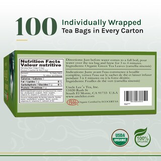 Foto 2 | Foto 2 | Té Verde Orgánico Tea Uncle Lee's 100 Bolsitas (paquete De 4) - Venta Internacional.