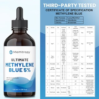 Foto 7 | Foto 7 | Suplemento Memtropy Methylene Blue 120 Ml 5% Grado Usp - Venta Internacional.