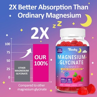 Foto 3 | Foto 3 | Complemente Las Gomitas De Glicinato De Magnesio Tewuky De 400 Mg Con Vitaminas - Venta Internacional.