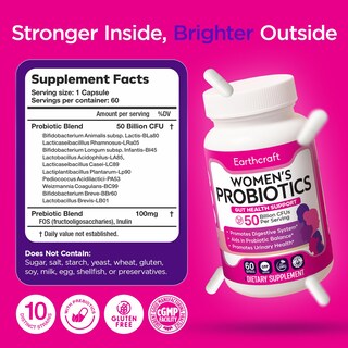 Foto 7 | Foto 7 | Suplemento Probiótico Earthcraft Women 50 Mil Millones De Cfu + Prebióticos - Venta Internacional.