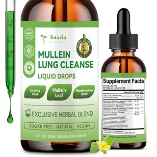 Foto 1 | Foto 1 | Mullein Drops Totaria 120 Ml Para La Desintoxicación Pulmonar Y El Bienestar Respiratorio - Venta Internacional.