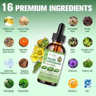 Foto 3 | Foto 3 | Mullein Drops Totaria 120 Ml Para La Desintoxicación Pulmonar Y El Bienestar Respiratorio - Venta Internacional.