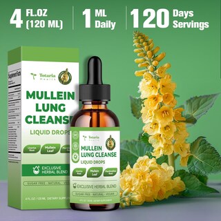 Foto 7 | Foto 7 | Mullein Drops Totaria 120 Ml Para La Desintoxicación Pulmonar Y El Bienestar Respiratorio - Venta Internacional.