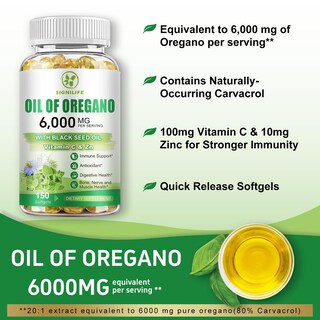 Foto 5 | Foto 5 | Suplemento Signilife De Aceite De Orégano 6000 Mg Con Aceite De Semilla Negra - Venta Internacional.