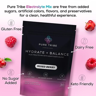 Foto 6 | Foto 6 | Paquetes De Electrolitos En Polvo Pure Tribe Hydrate+balance 30 Porciones - Venta Internacional.