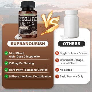 Foto 5 | Foto 5 | Cápsulas Desintoxicantes Supranourish Zeolite Con Carbón Y Cúrcuma - Venta Internacional.