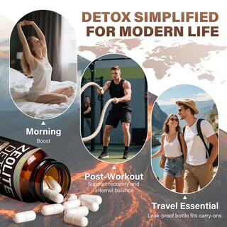 Foto 7 | Foto 7 | Cápsulas Desintoxicantes Supranourish Zeolite Con Carbón Y Cúrcuma - Venta Internacional.