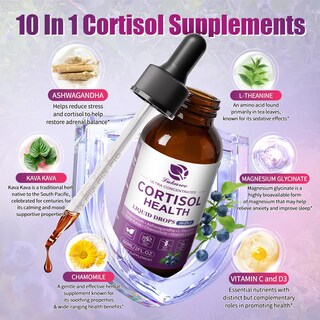 Foto 2 | Foto 2 | Suplemento De Cortisol Líquido En Gotas Lukaree  60 Ml  Sabor A Arándanos - Venta Internacional.