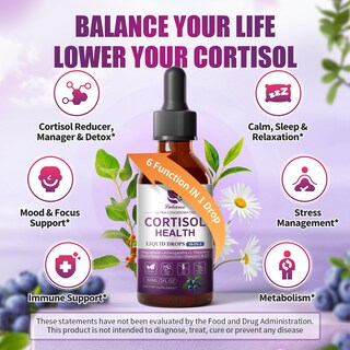 Foto 3 | Foto 3 | Suplemento De Cortisol Líquido En Gotas Lukaree  60 Ml  Sabor A Arándanos - Venta Internacional.