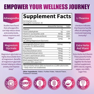 Foto 4 | Foto 4 | Suplemento De Cortisol Líquido En Gotas Lukaree  60 Ml  Sabor A Arándanos - Venta Internacional.