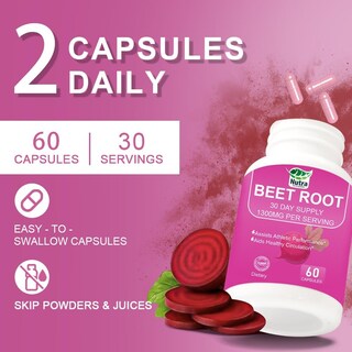 Foto 6 | Foto 6 | Cápsulas De Raíz De Remolacha Nutranourish 1300 Mg Para Energía 60 Cápsulas - Venta Internacional.