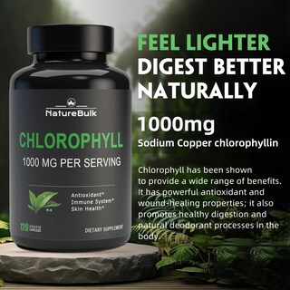 Foto 6 | Foto 6 | Cápsulas De Clorofila Naturebulk 1000 Mg Para Mujeres Y Hombres 120 Cápsulas - Venta Internacional.