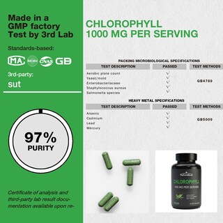 Foto 7 | Foto 7 | Cápsulas De Clorofila Naturebulk 1000 Mg Para Mujeres Y Hombres 120 Cápsulas - Venta Internacional.